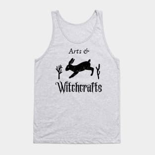 Arts & Witchcrafts Running Hare Occult Design Rustic Twigs Witch Witchcraft Pagan Wiccan Dark Horror Halloween Samhain Tank Top